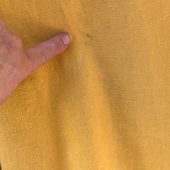 NYC74 Mens 2XL Patchwork Shirt & Pants Set Yellow Olive White Cotton Linen READ - Picture 7 of 9